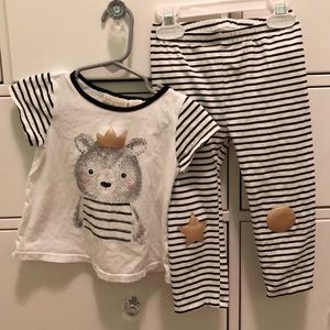 First Impressions Gold Crown Stripes Matching Set